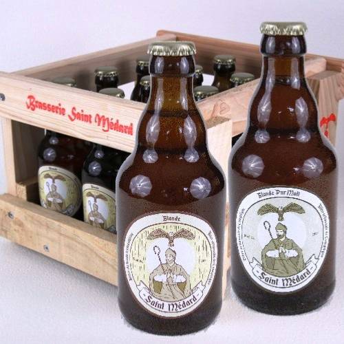 Coffret Bières Blonde/Pur Malt 12 x 33cl Saint Médard